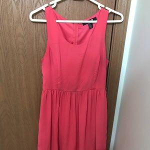 Pink flowy chiffon dress (Forever 21)